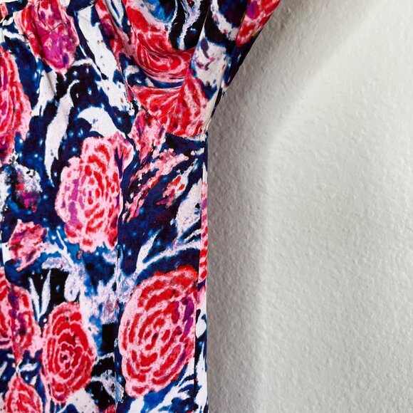 Fuzzi by jean paul gaultier Floral Print Off-Shoulder Chiffon Blouse 38 - Picture 6 of 13